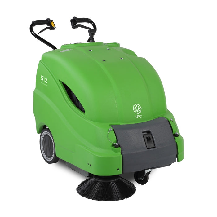 IPC 512ET Walk Behind Sweeper Traction Drive 28" - Lead Acid Batteries 130ah - On Board Battery Charger