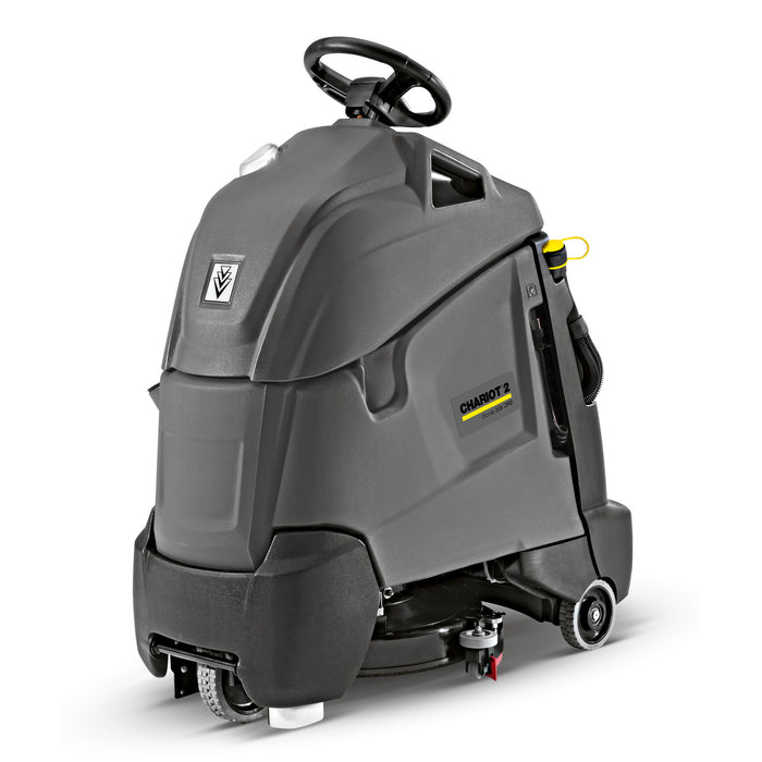 Karcher Chariot 2 iScrub 20 Deluxe ORB technology Stand On Autoscrubber Traction Drive w/ AGM batteries 114ah - 20" Pad Driver - On Board Battery Charger