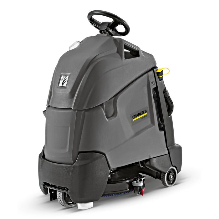 Karcher Chariot 2 iScrub 20 Deluxe Stand On Autoscrubber Traction Drive w/ Lead Acid Batteries 130ah - 20" Pad Driver - On Board Battery Charger