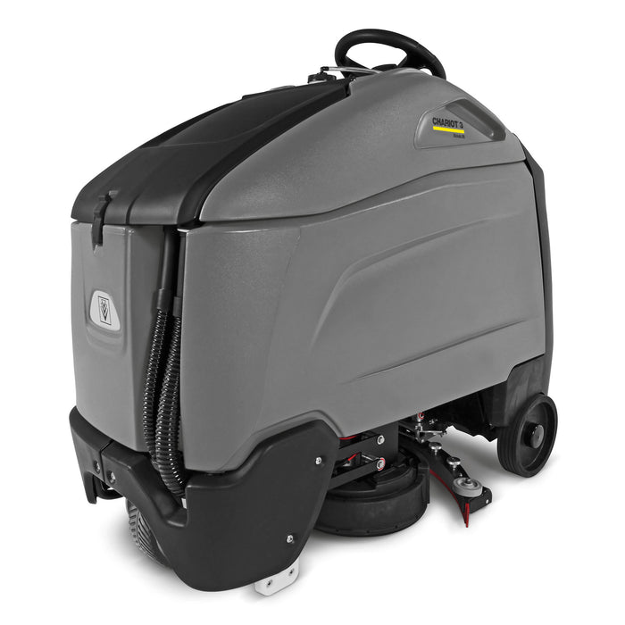 Karcher Chariot 3 iScrub 26 Stand On Autoscrubber Traction Drive w/ Lithium batteries - Two 13" Pad Drivers - Shelf Battery Charger