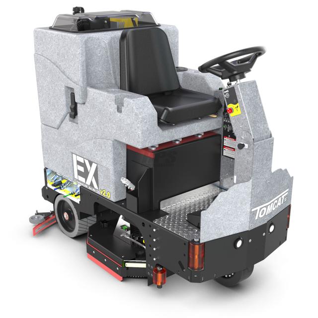 Tomcat EX Ride On Autoscrubber 34" - Lead Acid Batteries 245ah w/ Pad Drivers