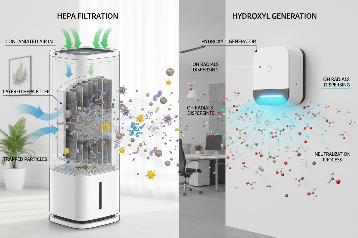Hydroxyls vs. HEPA: Which Is More Efficient for Indoor Air Quality?