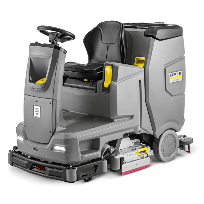 Karcher BD 75/110 R Bp Ride On Autoscrubber w/ Lead Acid Batteries 225ah - Two 15" Pad Drivers or Brushes - On Board Battery Charger