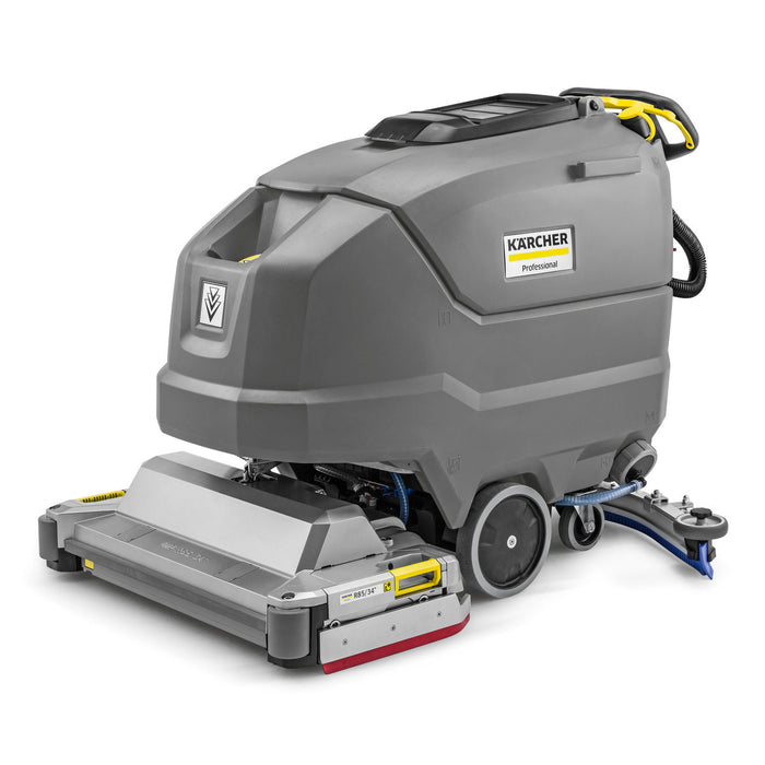 Karcher BD 85/100 W Bp Classic Walk Behind Autoscrubber Cylindrical Brush 34" Traction Drive w/ Lead Acid Batteries 185ah - Shelf Battery Charger