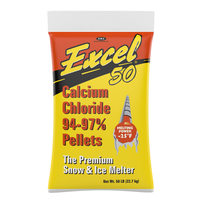 Excel Calcium Chloride Ice Melt Pellets - Pallet (50) 50 lb Bags